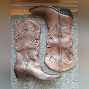 Matisse leather cowboy boots made in Brazil